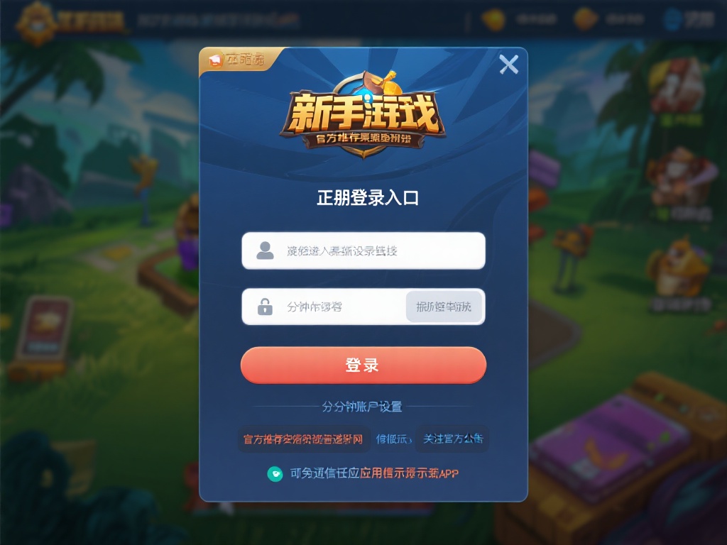 对于新手玩家来说，找到正确的登录入口是第一步。通常